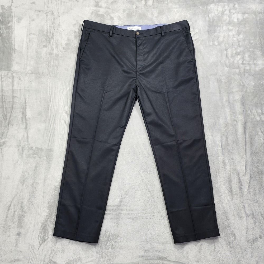 Amazon Essentials Pants Mens 42x29 Black Slim Dress Flat Front Tapered Office